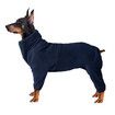 Dog Autumn and Winter Thick Four-Corner Cotton Clothes-S-Navy Blue