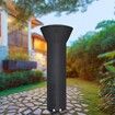 210D Patio Heater Cover, Standup Outdoor Round Heater Covers with Storage Bag, Oxford Fabric Windproof & Waterproof Heater Covers with Zipper and Drawstring, 89.5'' H x 33.5" D x 19.5" B, Black