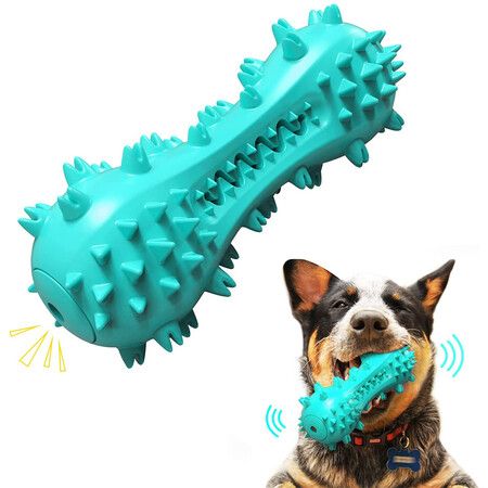 Squeaker Toothbrush for Aggressive Chewering Dogs, Dog Teeth Cleaning