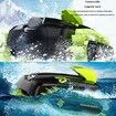 Amphibious Remote Control Car Tracked Off-Road Climbing Vehicle Electric RC Deformation Car Toy, Green