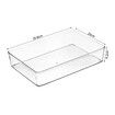 2 Pack Stackable Pantry Organizer Bins,for Kitchen, Freezer, Countertops, Cabinets - Plastic Food Storage Container with Handles for Home and Office 29.8*20*6.2 CM