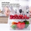 1pcs Stackable Pantry Organizer Bins,for Kitchen, Freezer, Countertops, Cabinets - Plastic Food Storage Container with Handles for Home and Office 13.5*18.5*6.2CM