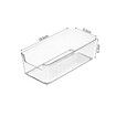 4 Pack Stackable Pantry Organizer Bins,for Kitchen, Freezer, Countertops, Cabinets - Plastic Food Storage Container with Handles for Home and Office 19.6*9.5*6.2CM