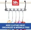 10Pcs Thicken Space Saving Hangers for Clothes,Magic Hangers  (Black)