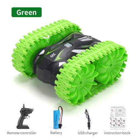 Amphibious RC Car for Kids, Pool Toys for Boys Ages 8-12 (Green)