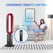 2 in 1 Bladeless Tower Fan Electric Cool Air Hot Heater Timer Remote Control Oscillation