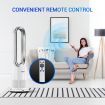 4 in 1 Bladeless Tower Fan Electric Cool Air Hot Heater HEPA Filter Plasma Disinfection Purifier Oscillation