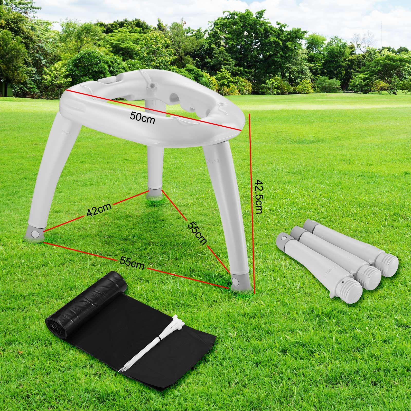 Portable Camping Toilet Seat Folding Travel Porta Potty Chair with Bags