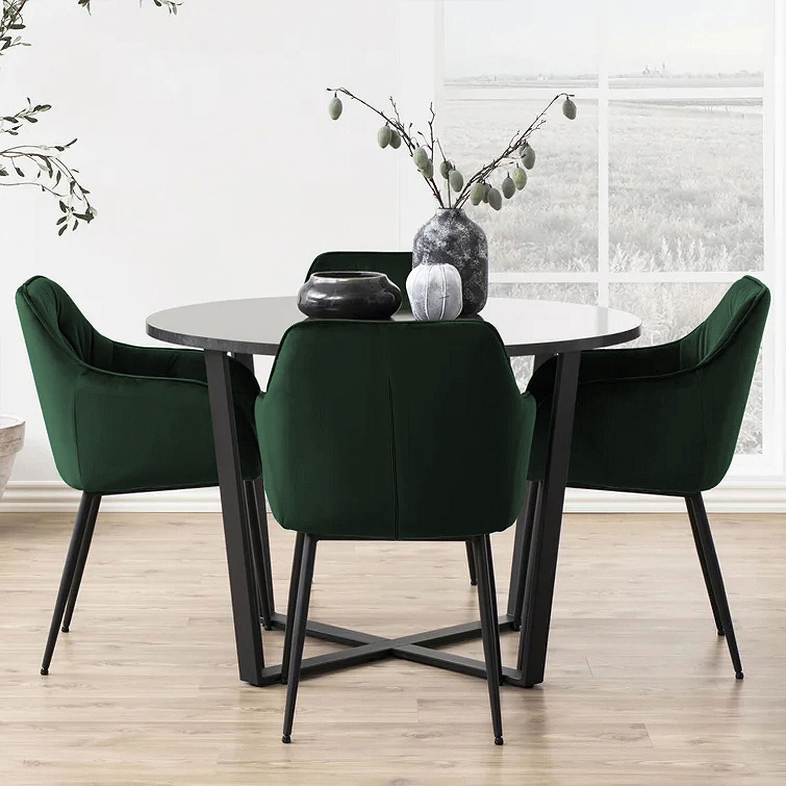 green kitchen chairs