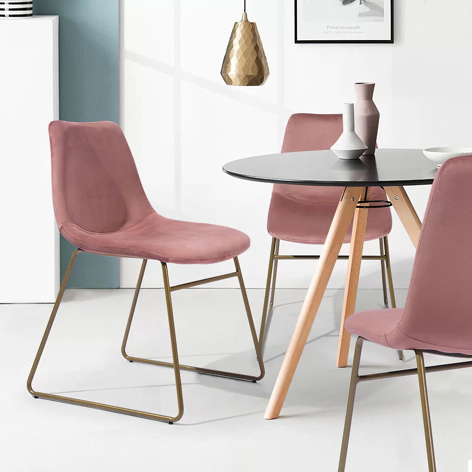 light pink dining chair