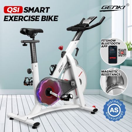 Genki Exercise Magnetic Spin Bike Home Cycling Bicycle Belt Drive Fitness Equipment Resistance Bluetooth App FitShow