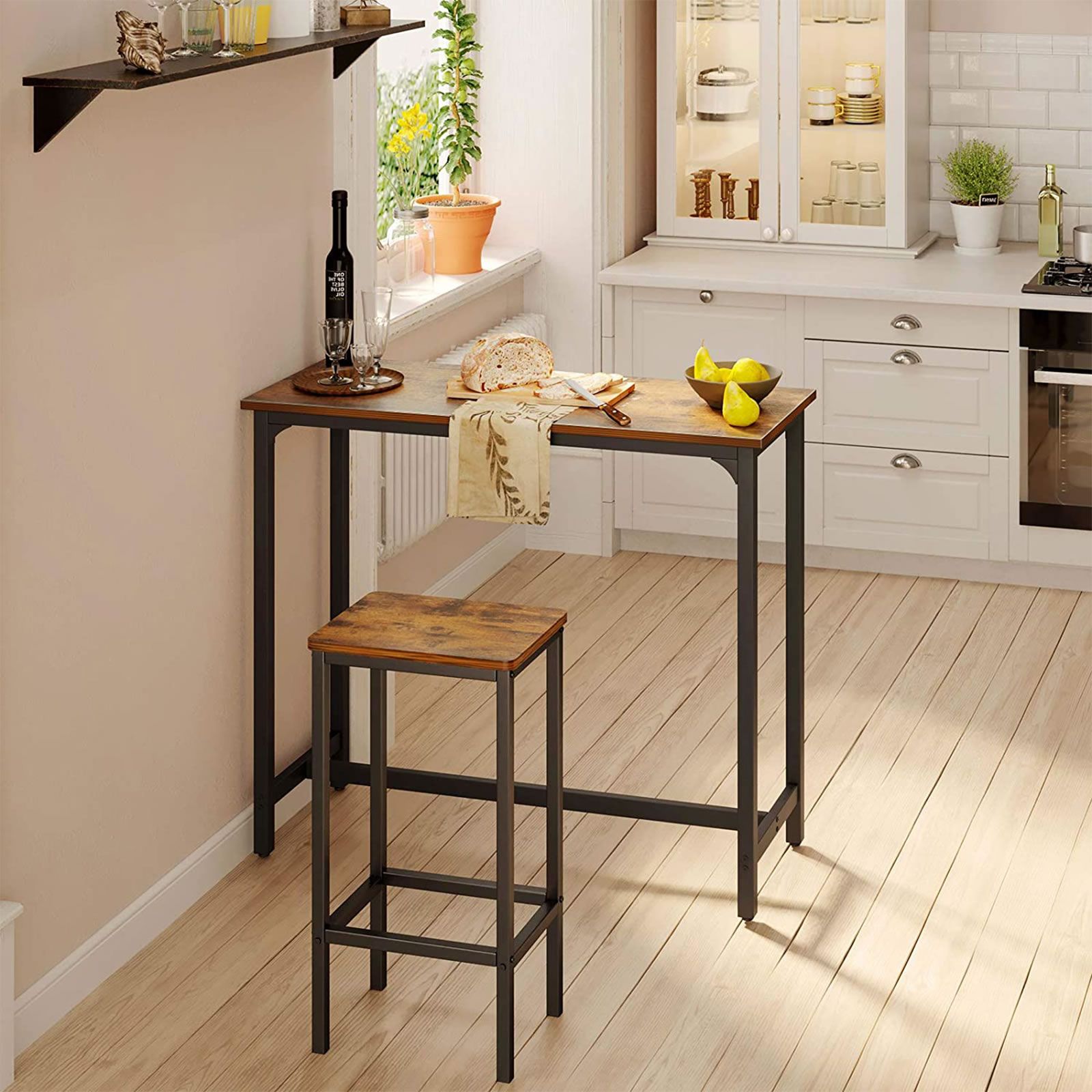 small kitchen bar table and stools