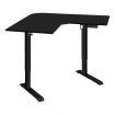 L Shaped Standing Desk Black Corner Sit Stand Computer Table Electric Motorised Height Adjustable Ergonomic Home Office 