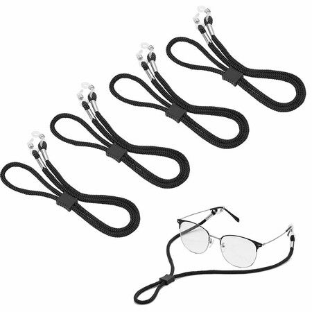 4PCS Premium Nylon Eyeglass Straps,  Adjustable Eyewear Retainers, Anti-slip Eyeglass Chains Lanyard, Sport Sunglass Retainer Holder Strap
