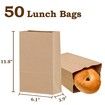 100 Pack Brown Paper Lunch Bags Kraft Paper Bags Lunch Snacks