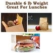 100 Pack Brown Paper Lunch Bags Kraft Paper Bags Lunch Snacks