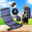 50W Foldable Solar Panel 5V Sun Power Solar Cells Bank Pack USB 10 in1 USB Cable Waterproof for Phone Backpack Camping Hiking