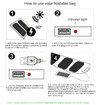 50W Foldable Solar Panel 5V Sun Power Solar Cells Bank Pack USB 10 in1 USB Cable Waterproof for Phone Backpack Camping Hiking