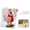 Creative 3D Light Up Chicken with Scarf Lawn Ornament - (Not Inclued LED Lights) Rooster Resin Sculpture (1Pack)