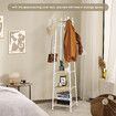 Freestanding Coat Rack Clothes Garment Stand Closet Organizer Hooks Hanger Display Shelf 