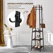 Freestanding Coat Rack Stand Clothes Garment Closet Organizer Hooks Hanger Display Shelf 