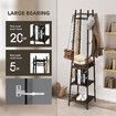 Freestanding Coat Rack Stand Clothes Garment Closet Organizer Hooks Hanger Display Shelf 