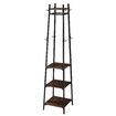 Freestanding Coat Rack Stand Clothes Garment Closet Organizer Hooks Hanger Display Shelf 