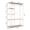 Freestanding Clothes Garment Rack Closet Organizer Shoe Storage Shelf Hanging Display Stand White