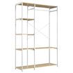 Freestanding Clothes Garment Rack Closet Organizer Shoe Storage Shelf Hanging Display Stand White