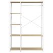 Freestanding Clothes Garment Rack Closet Organizer Shoe Storage Shelf Hanging Display Stand White