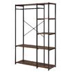 Freestanding Closet Organizer Clothes Garment Rack Shoe Storage Shelf Hanging Display Stand Black