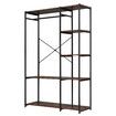 Freestanding Closet Organizer Clothes Garment Rack Shoe Storage Shelf Hanging Display Stand Black