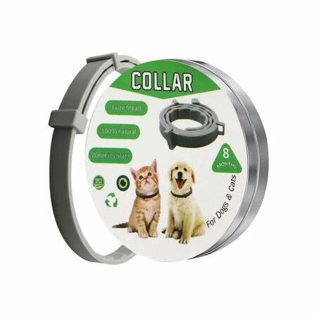 Natural and Safe Flea and Tick Collar for Cats -8 Months Protection 38CM - One Size Fits All - 2 Pack