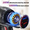 Maxkon 160W Cordless Stick Vacuum Cleaner Floor Mop Portable Powerful Suction 20000PA 60min