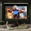 Projector Movie Screen 100 Inch Electric Motorized Portable Large Home Theatre HD 3D