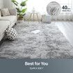 Fluffy Shaggy Area Rug Floor Mat Large Carpet Living Room Bedroom Light Grey