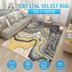 Large Area Floor Rug Mat Non Slip Soft Velvet Carpet Bedroom Living Room Abstract Style 