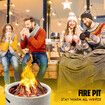 MgO Fire Pit BBQ Smoker Outdoor Fireplace Portable Patio Heater Brazier for Camping Backyard 45cm