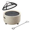 MgO Fire Pit BBQ Smoker Outdoor Fireplace Portable Patio Heater Brazier for Camping Backyard 45cm