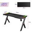 Gaming Desk Computer Office Racer Table 140CM RGB LED Carbon Fiber Wireless USB Charger