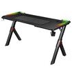 Gaming Desk Computer Office Racer Table 140CM RGB LED Carbon Fiber Wireless USB Charger