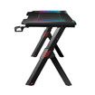 Gaming Desk Computer Office Racer Table 140CM RGB LED Carbon Fiber Wireless USB Charger