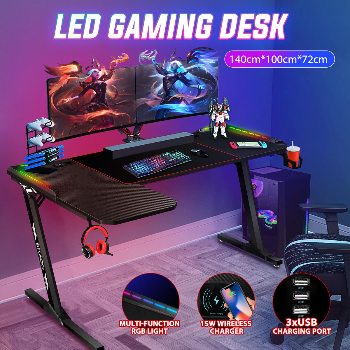 cool gaming desk cheap