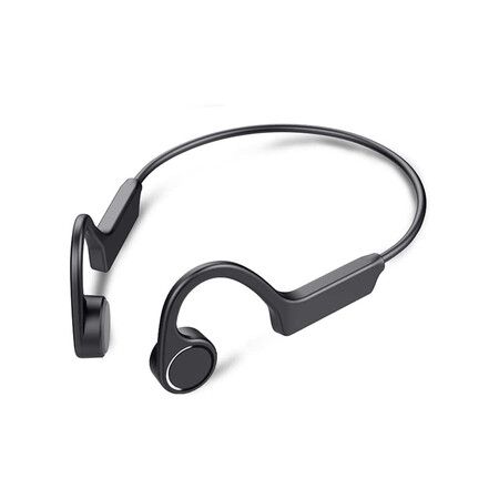 Bluetooth 5.0 Bone Conduction Stereo Headphones, Dual Listen Wireless Headphones -Black