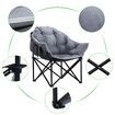 Camping Chair Folding Hiking Fishing Beach Picnic Seating Outdoor Portable Gray