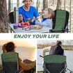 Camping Chair Folding Beach Outdoor Picnic Hiking Fishing Seating Portable Lightweight Green