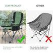 Camping Chair Folding Beach Outdoor Picnic Hiking Fishing Seating Portable Lightweight Green