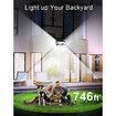 Solar Outdoor Lights - Motion Sensor 4000Lm 268 LEDs Solar Security Light with 3 Optional Modes and 4Wide Angle (1 Pack)