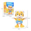 Dancing Robot Toy Cute Cartoon Tiger, Electric Light Music Safe Durable For Kids