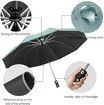 Automatic Umbrella With Reflective Led Flashlight Reverse Stripe Light Umbrella